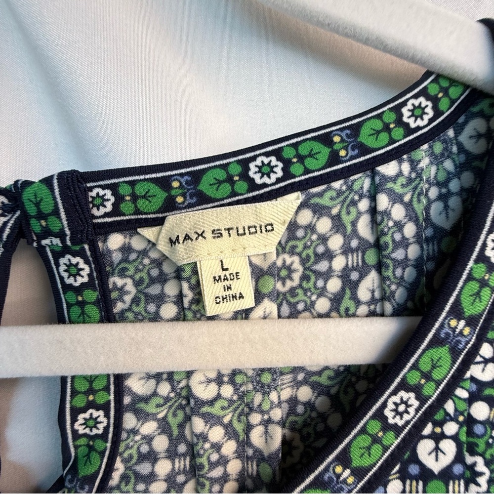 Max Studio Green And White Patterned Mini Dress - image 8